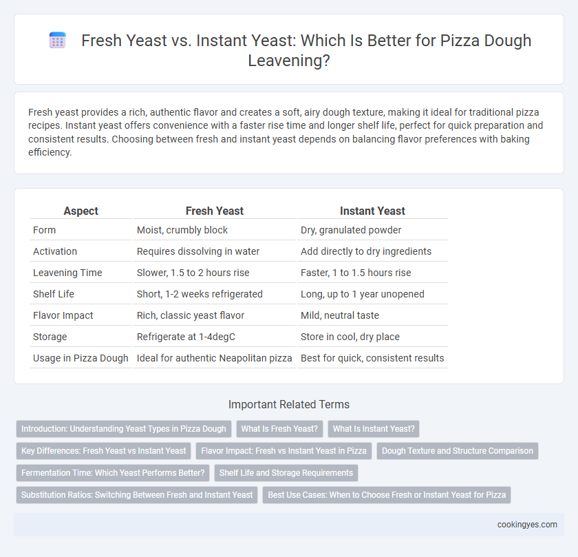 Fresh Yeast vs. Instant Yeast: Which Is Better for Pizza Dough Leavening?