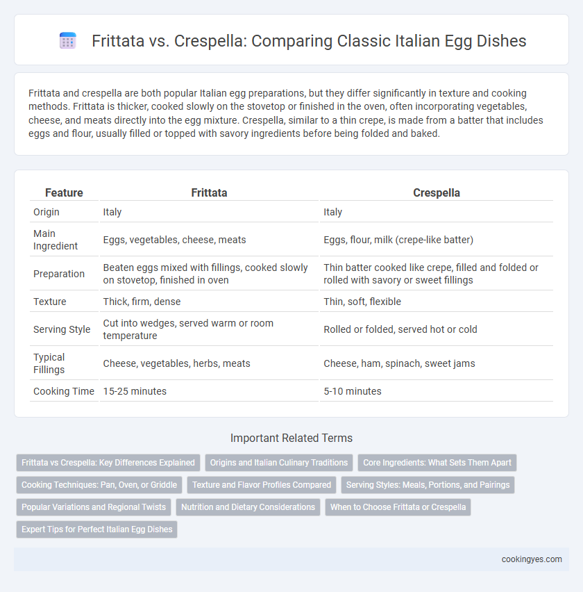 Frittata vs. Crespella: Comparing Classic Italian Egg Dishes