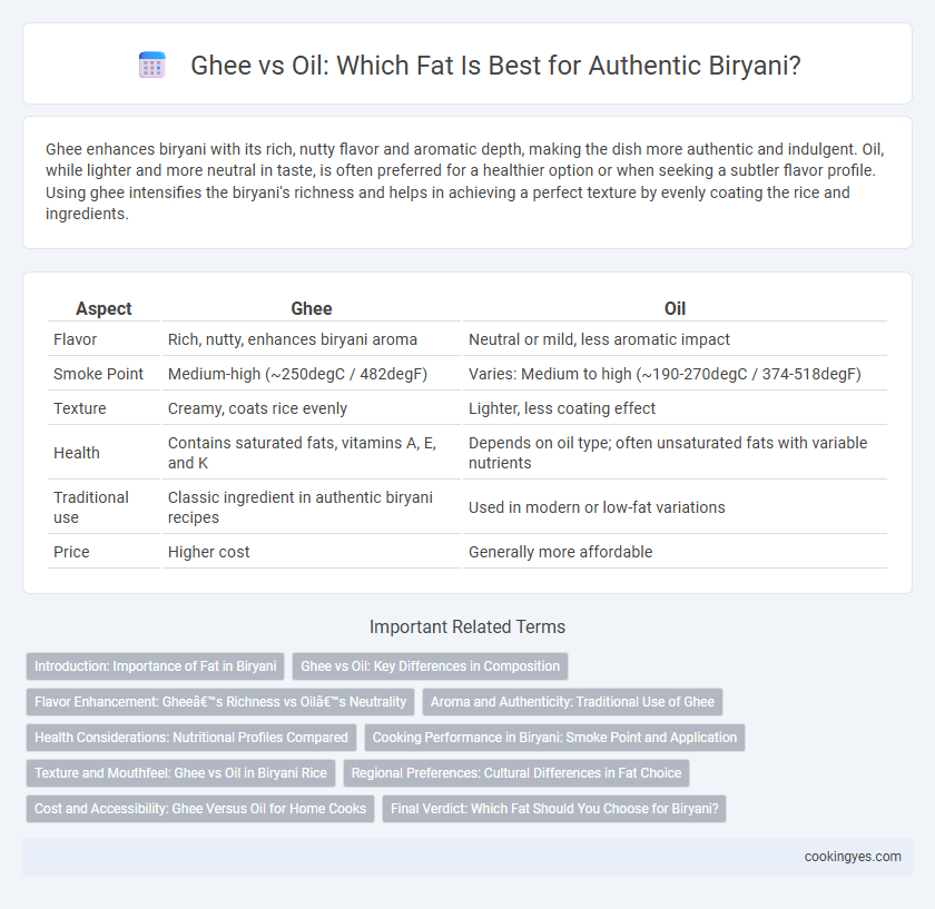 Ghee vs Oil: Which Fat Is Best for Authentic Biryani?