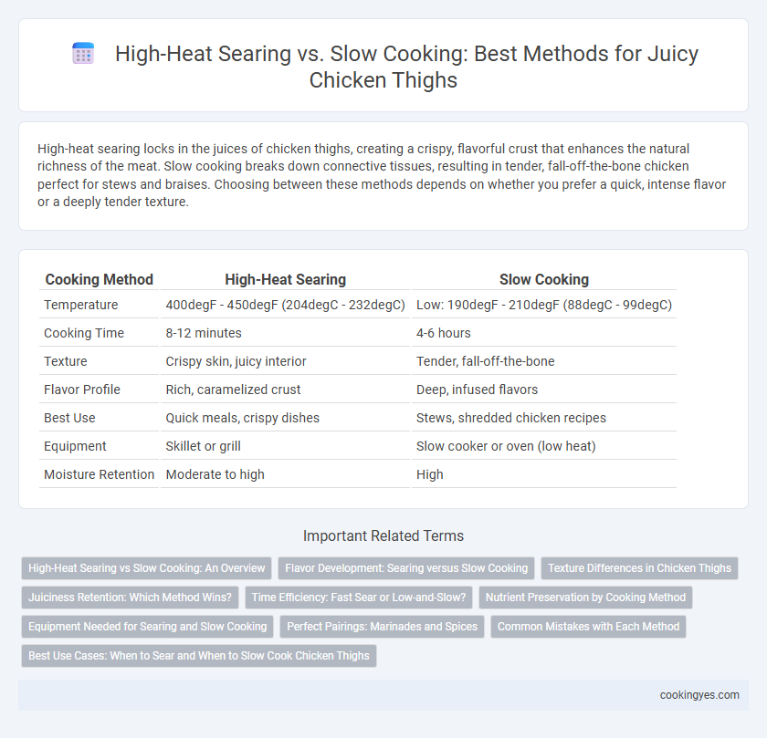 High-Heat Searing vs. Slow Cooking: Best Methods for Juicy Chicken Thighs