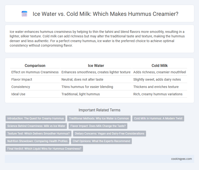 Ice Water vs. Cold Milk: Which Makes Hummus Creamier?
