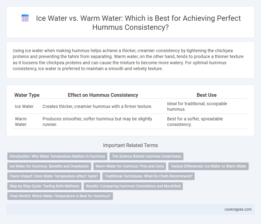 Ice Water vs. Warm Water: Which is Best for Achieving Perfect Hummus Consistency?