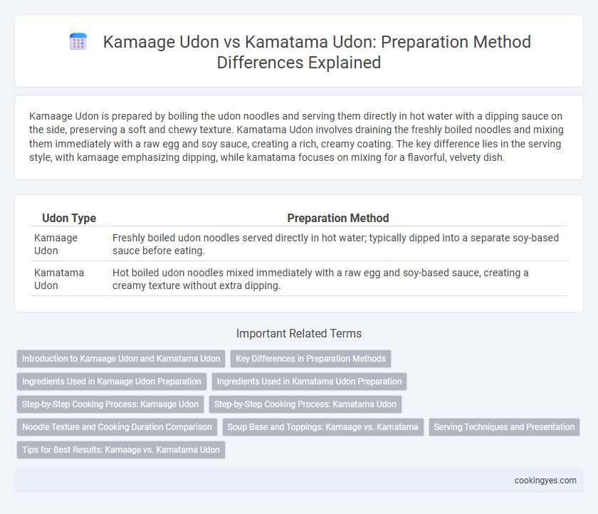 Kamaage Udon vs Kamatama Udon: Preparation Method Differences Explained