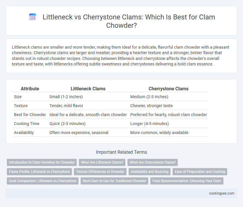 Littleneck vs Cherrystone Clams: Which Is Best for Clam Chowder?