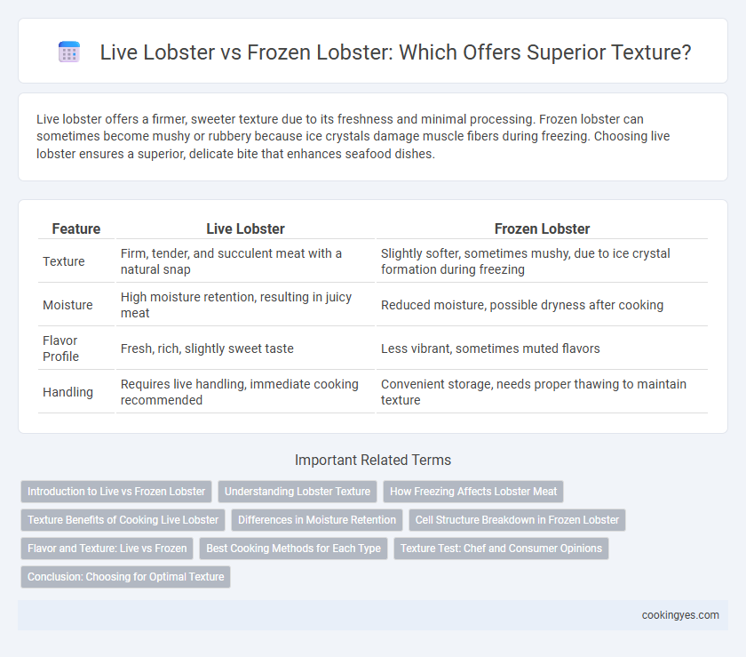 Live Lobster vs Frozen Lobster: Which Offers Superior Texture?