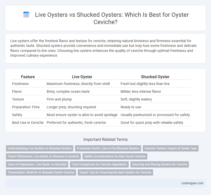 Live Oysters vs Shucked Oysters: Which Is Best for Oyster Ceviche?