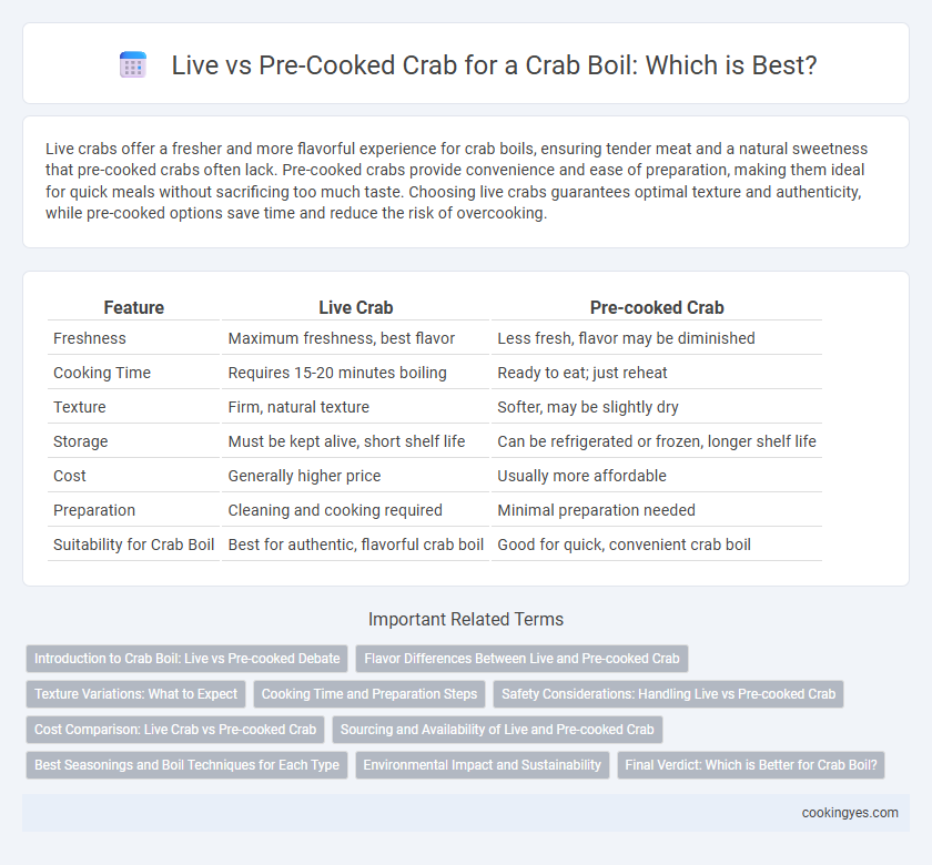 Live vs Pre-Cooked Crab for a Crab Boil: Which is Best?
