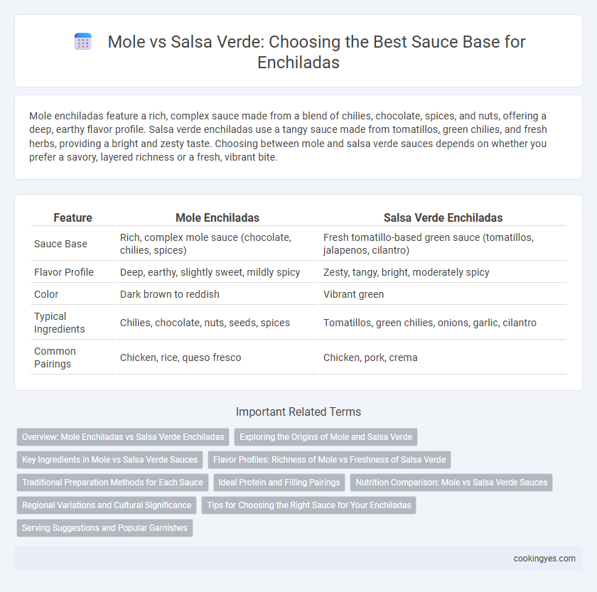 Mole vs Salsa Verde: Choosing the Best Sauce Base for Enchiladas
