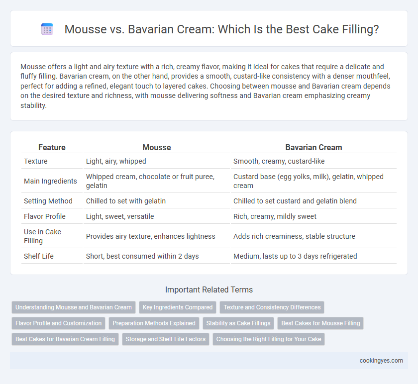 Mousse vs. Bavarian Cream: Which Is the Best Cake Filling?