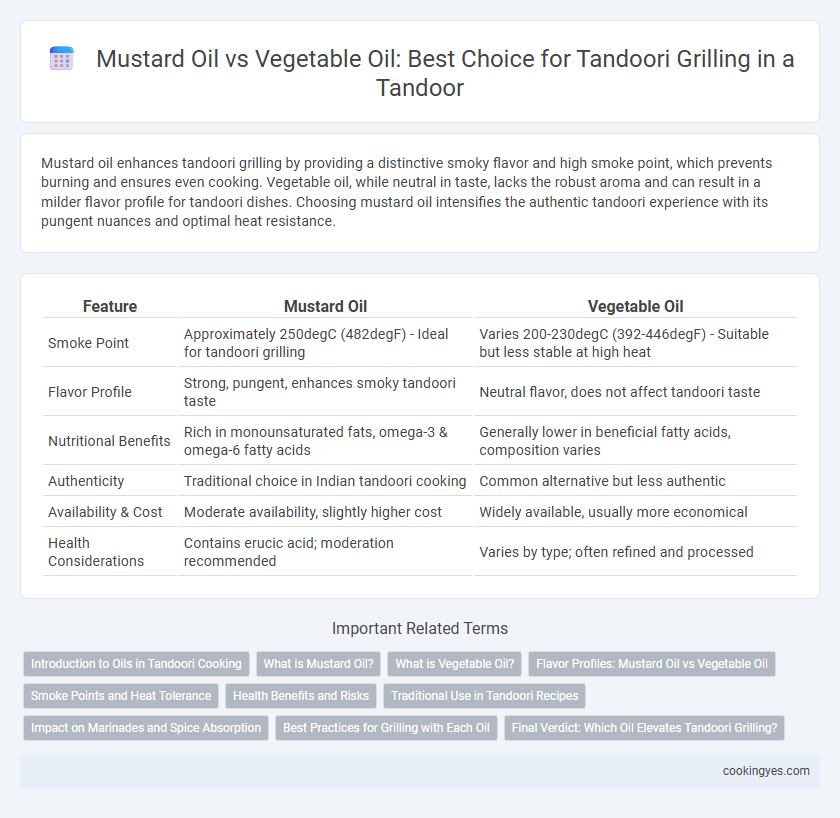 Mustard Oil vs Vegetable Oil: Best Choice for Tandoori Grilling in a Tandoor