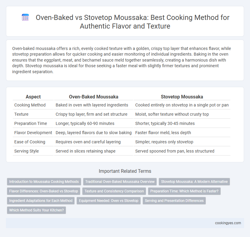 Oven-Baked vs Stovetop Moussaka: Best Cooking Method for Authentic Flavor and Texture