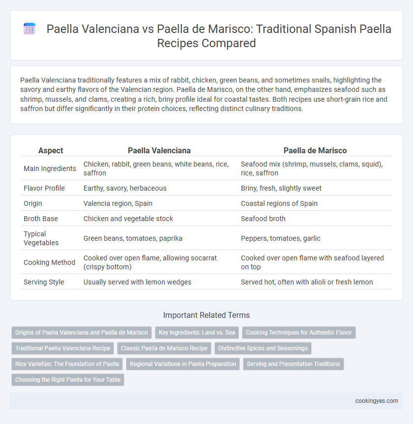 Paella Valenciana vs Paella de Marisco: Traditional Spanish Paella Recipes Compared