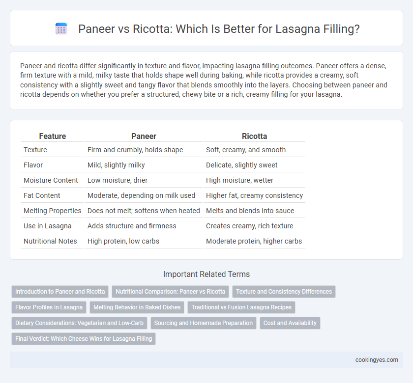 Paneer vs Ricotta: Which Is Better for Lasagna Filling?