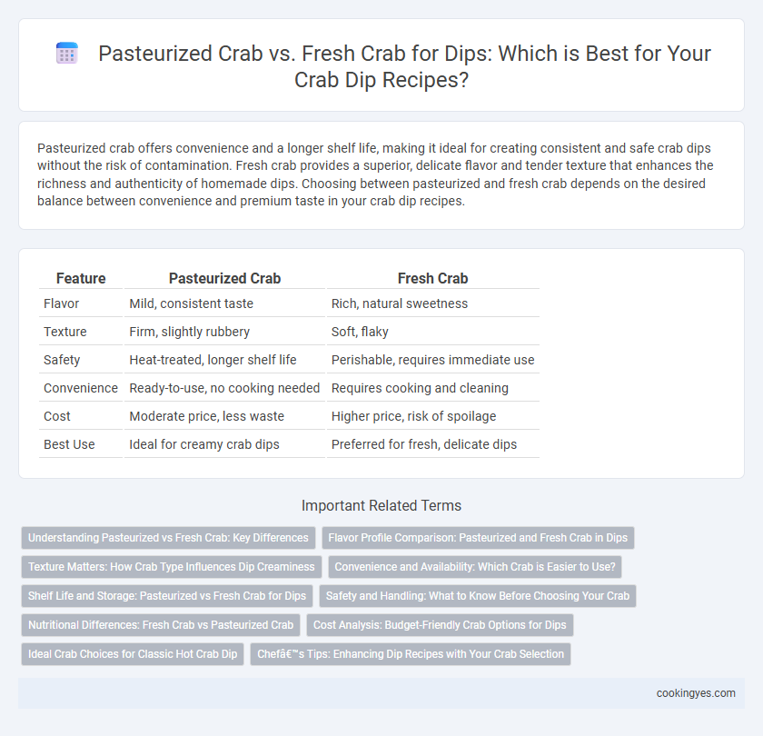 Pasteurized Crab vs. Fresh Crab for Dips: Which is Best for Your Crab Dip Recipes?
