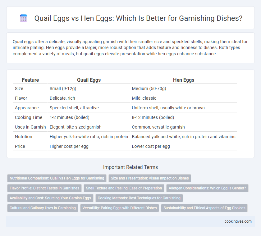 Quail Eggs vs Hen Eggs: Which Is Better for Garnishing Dishes?