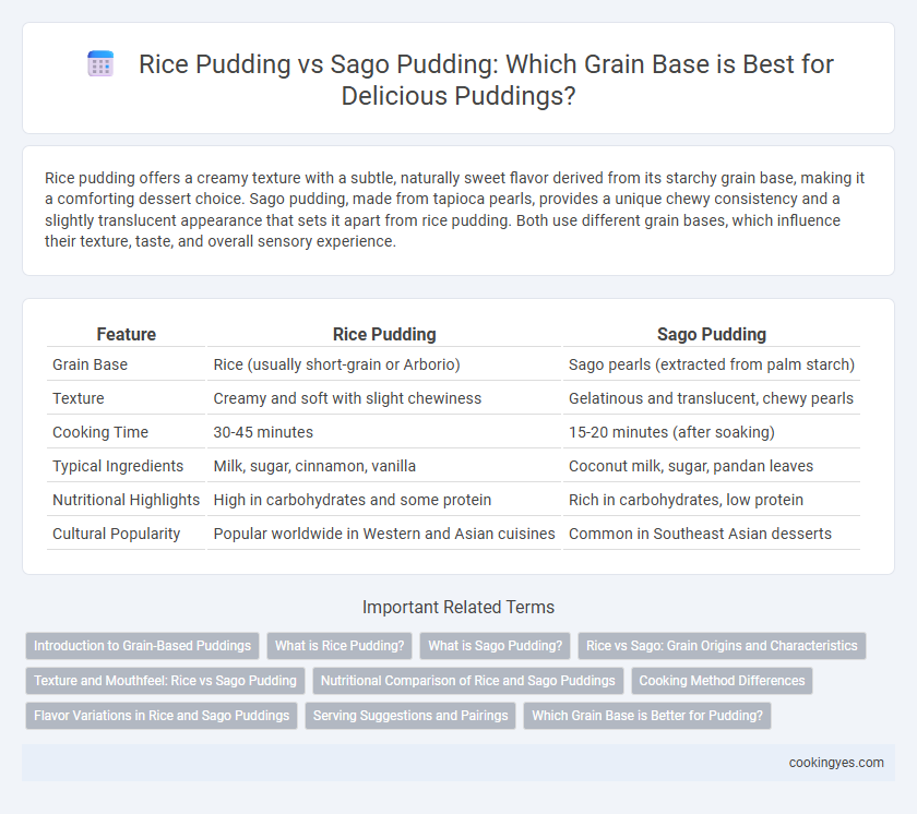 Rice Pudding vs Sago Pudding: Which Grain Base is Best for Delicious Puddings?