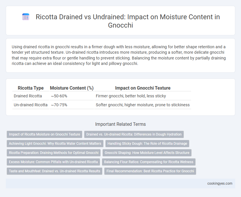 Ricotta Drained vs Undrained: Impact on Moisture Content in Gnocchi