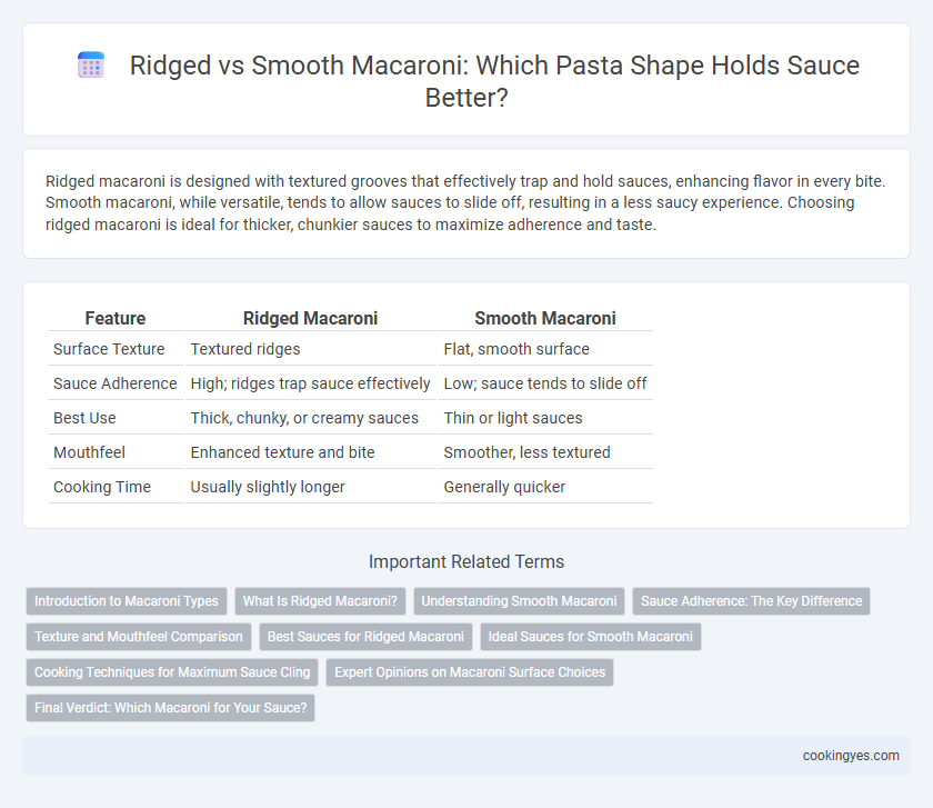 Ridged vs Smooth Macaroni: Which Pasta Shape Holds Sauce Better?