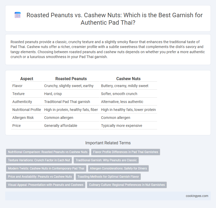 Roasted Peanuts vs. Cashew Nuts: Which is the Best Garnish for Authentic Pad Thai?