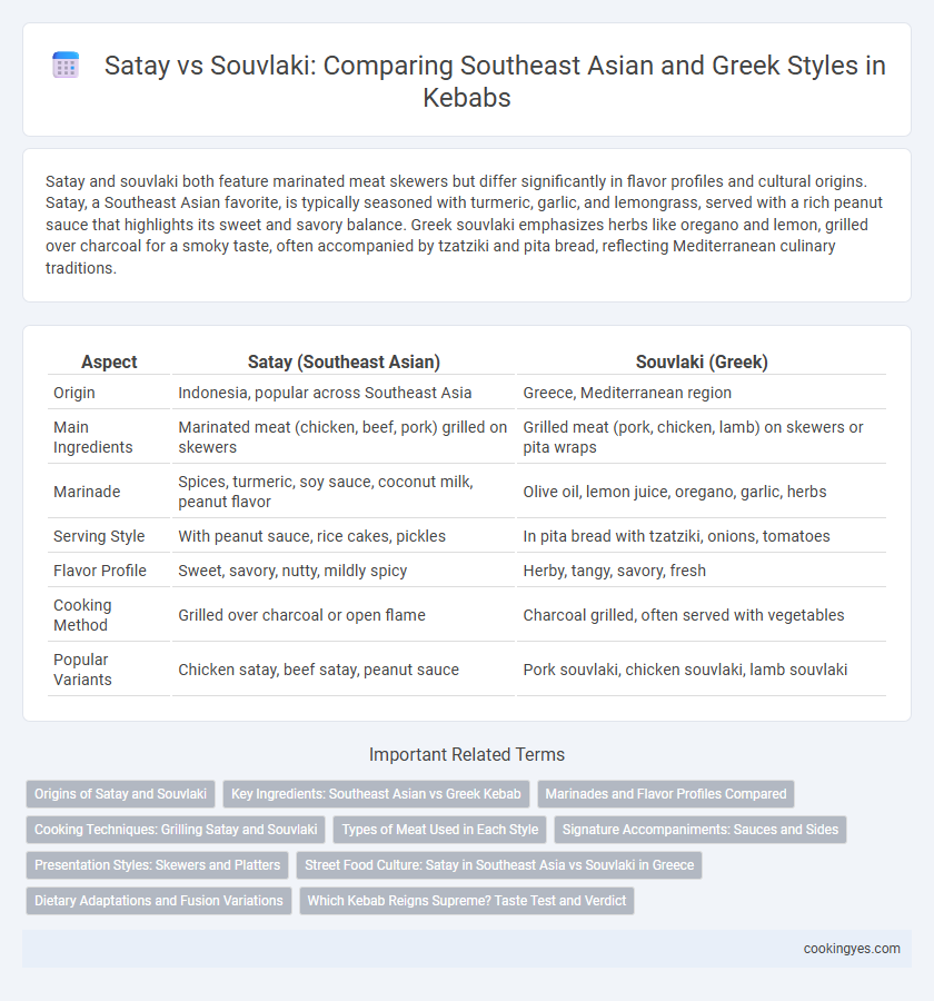 Satay vs Souvlaki: Comparing Southeast Asian and Greek Styles in Kebabs