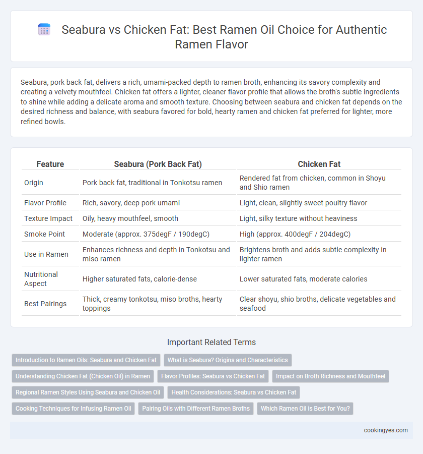 Seabura vs Chicken Fat: Best Ramen Oil Choice for Authentic Ramen Flavor