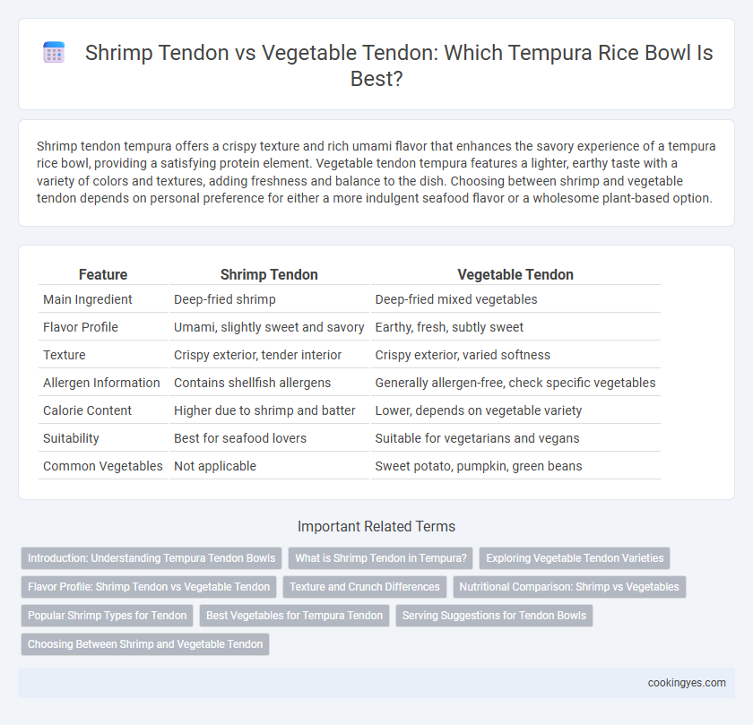 Shrimp Tendon vs Vegetable Tendon: Which Tempura Rice Bowl Is Best?