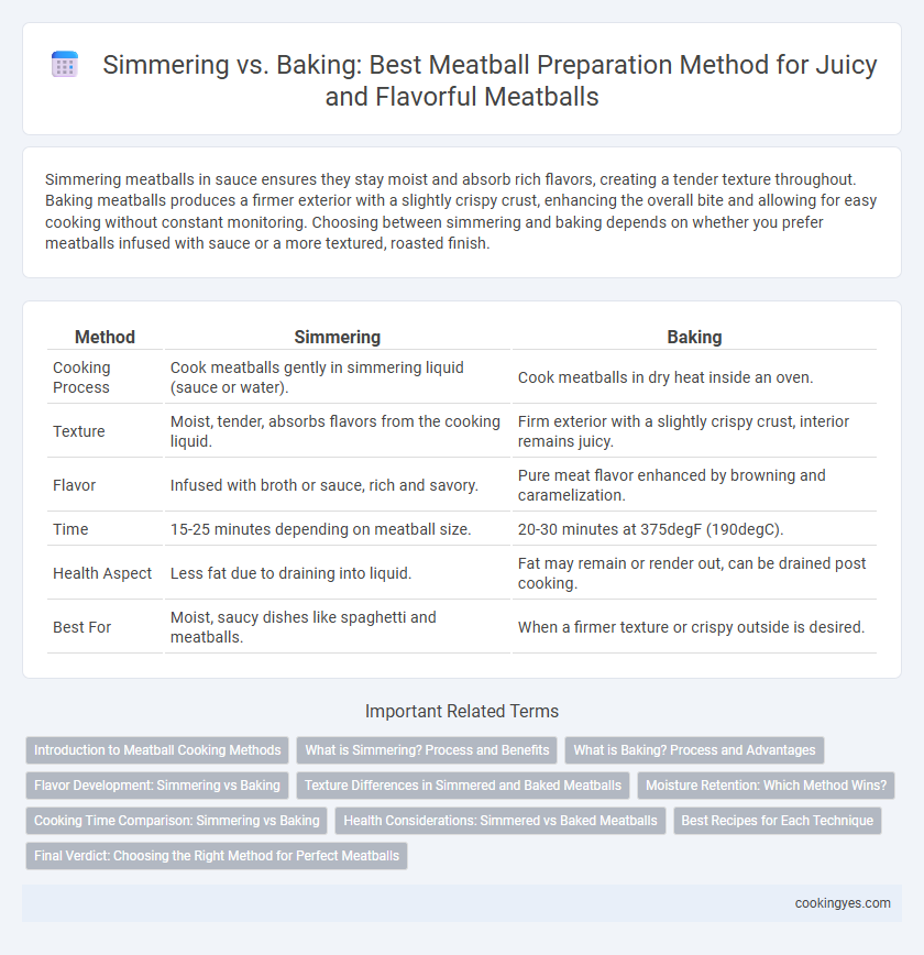 Simmering vs. Baking: Best Meatball Preparation Method for Juicy and Flavorful Meatballs
