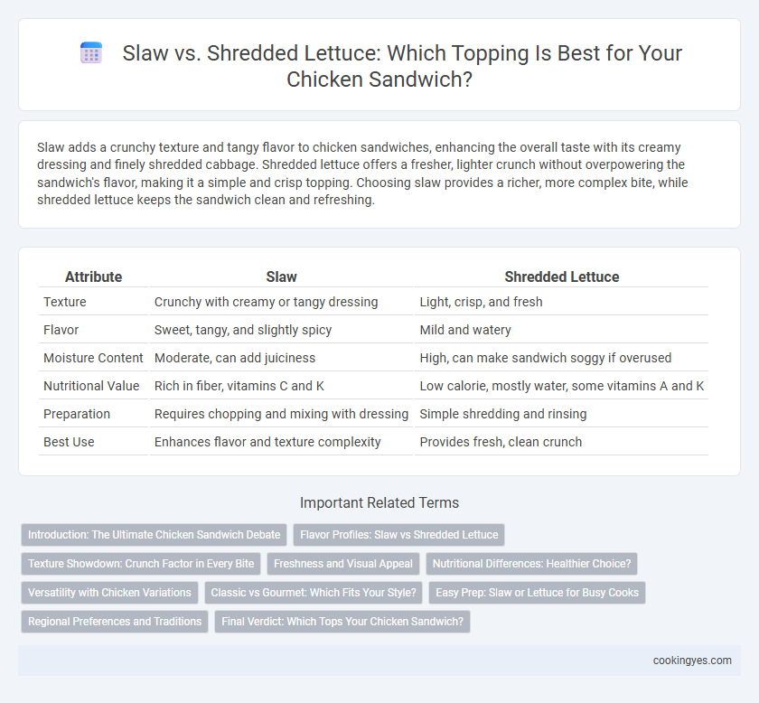 Slaw vs. Shredded Lettuce: Which Topping Is Best for Your Chicken Sandwich?
