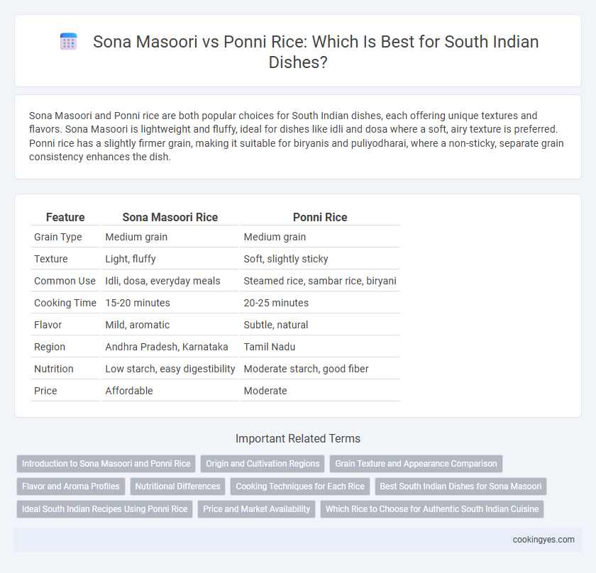 Sona Masoori vs Ponni Rice: Which Is Best for South Indian Dishes?