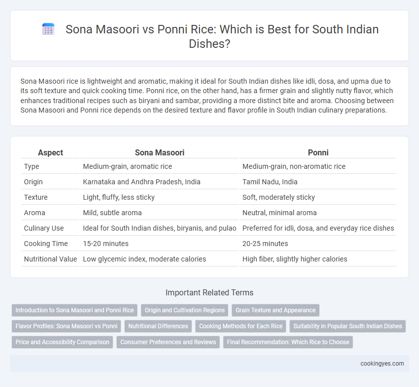 Sona Masoori vs Ponni Rice: Which is Best for South Indian Dishes?