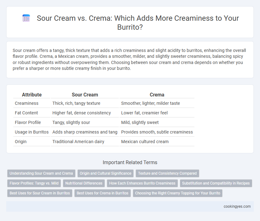 Sour Cream vs. Crema: Which Adds More Creaminess to Your Burrito?