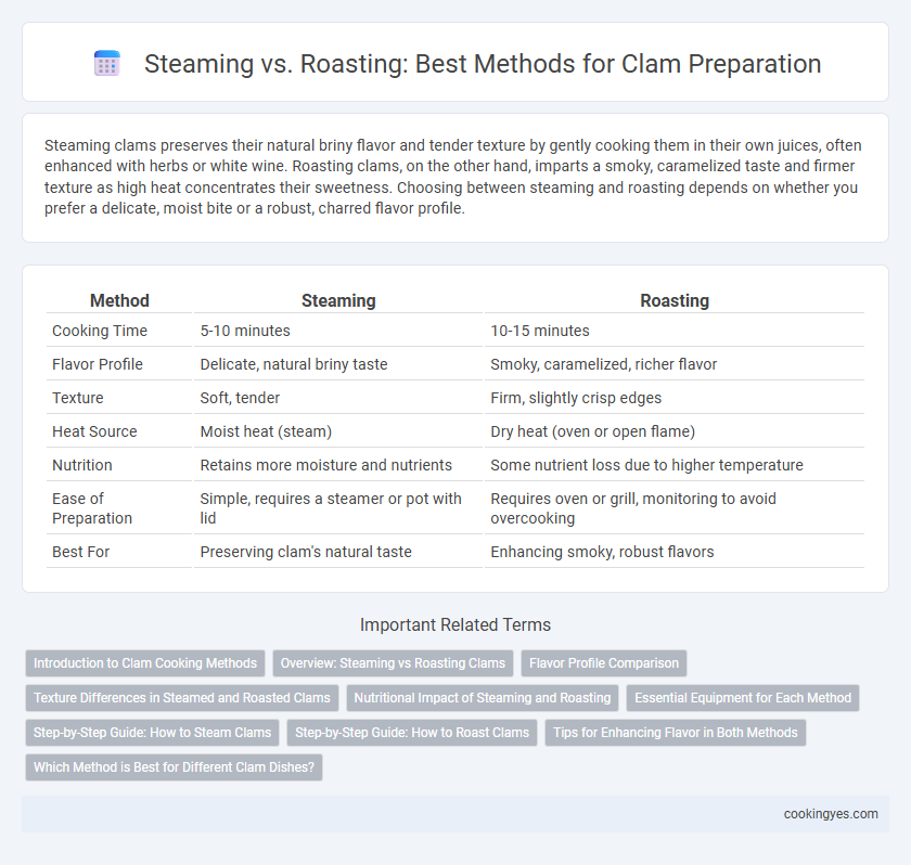 Steaming vs. Roasting: Best Methods for Clam Preparation