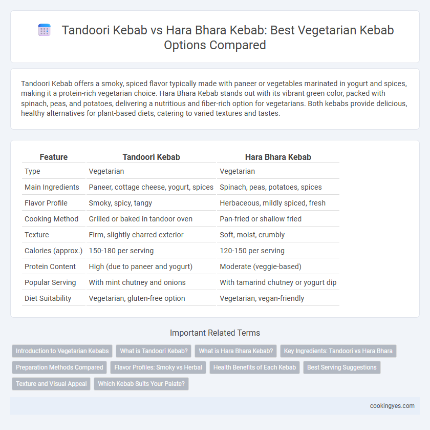 Tandoori Kebab vs Hara Bhara Kebab: Best Vegetarian Kebab Options Compared