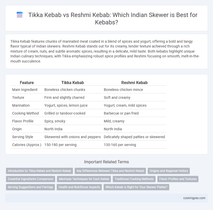 Tikka Kebab vs Reshmi Kebab: Which Indian Skewer is Best for Kebabs?