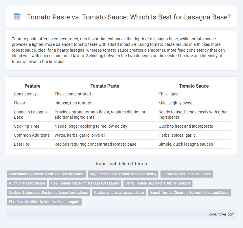 Tomato Paste vs. Tomato Sauce: Which Is Best for Lasagna Base?