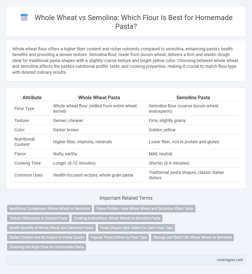 Whole Wheat vs Semolina: Which Flour Is Best for Homemade Pasta?