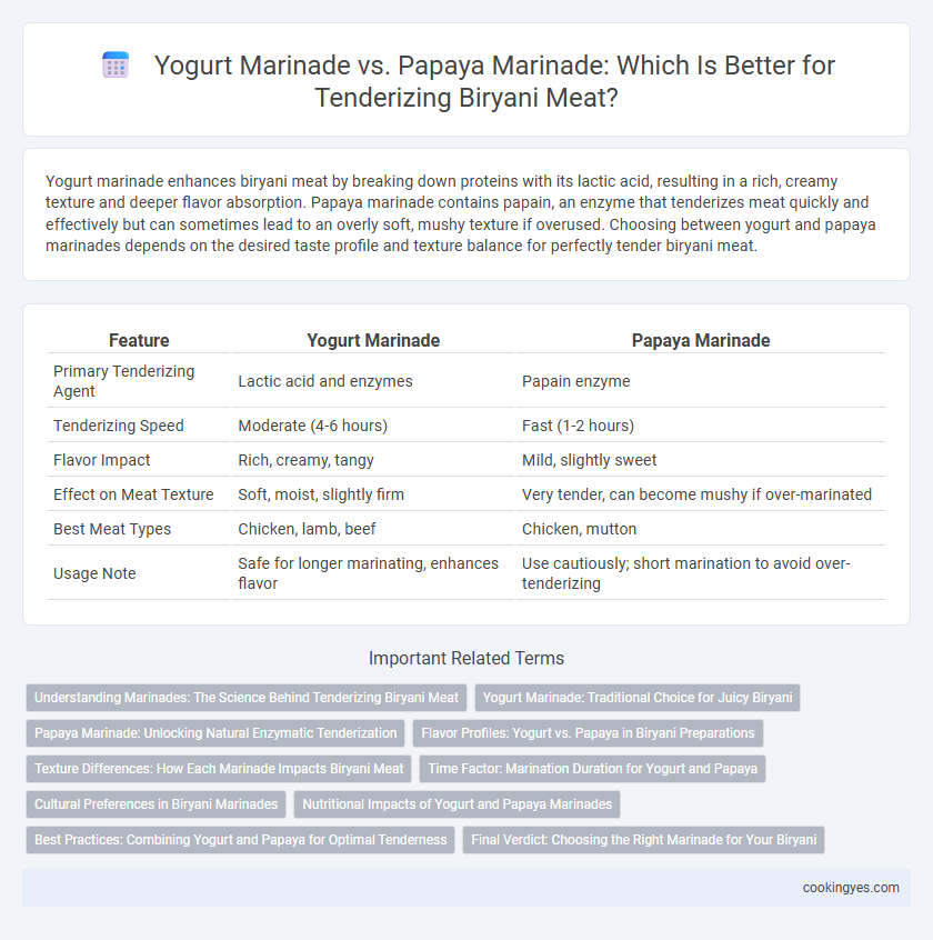 Yogurt Marinade vs. Papaya Marinade: Which Is Better for Tenderizing Biryani Meat?
