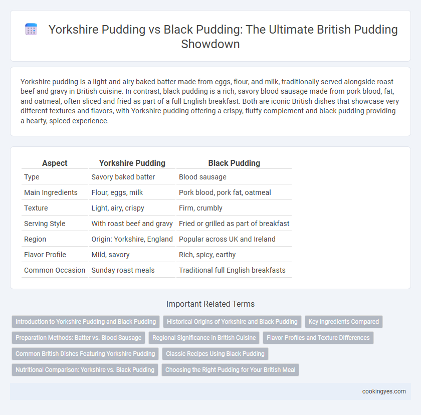 Yorkshire Pudding vs Black Pudding: The Ultimate British Pudding Showdown