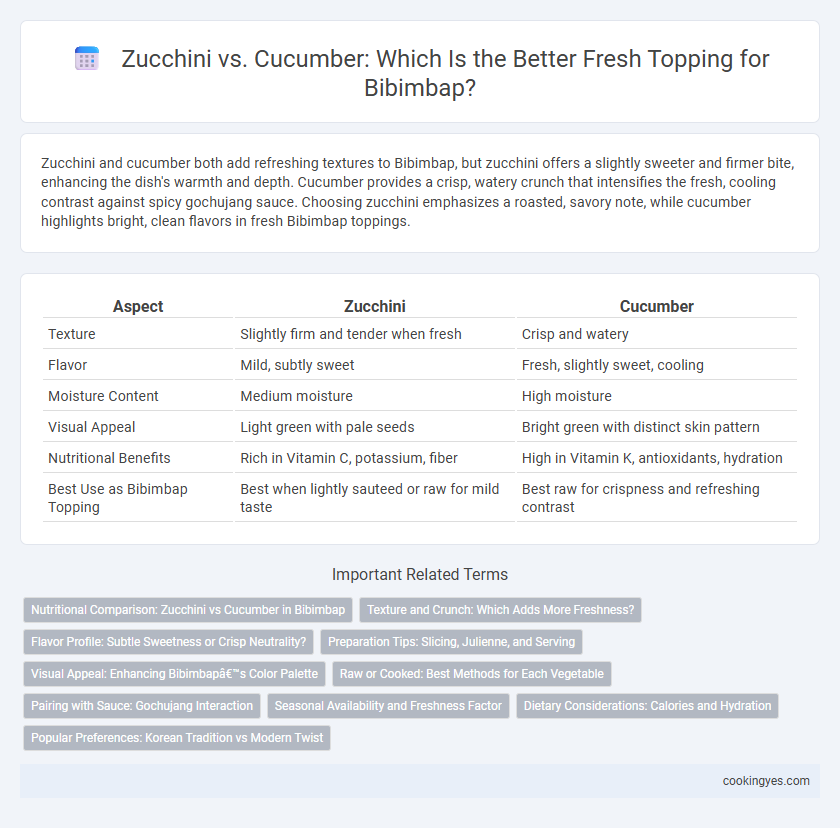 Zucchini vs. Cucumber: Which Is the Better Fresh Topping for Bibimbap?