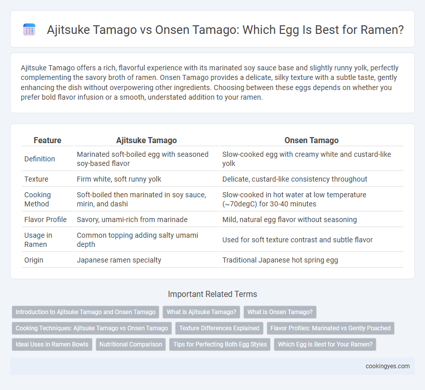 Ajitsuke Tamago vs Onsen Tamago: Which Egg Is Best for Ramen?