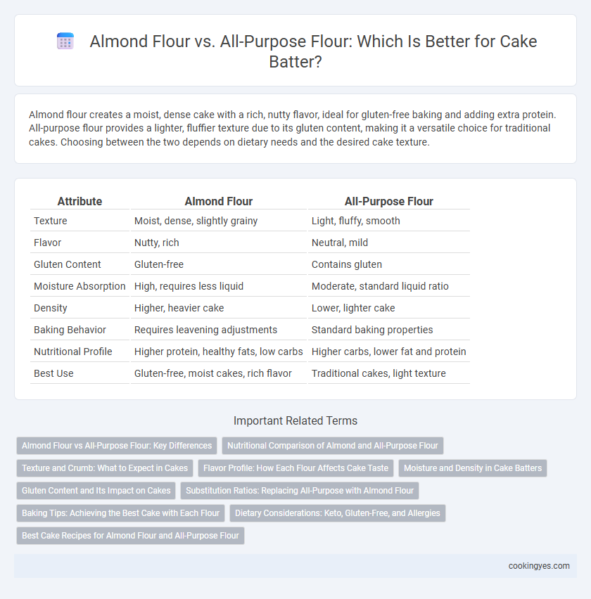 Almond Flour vs. All-Purpose Flour: Which Is Better for Cake Batter?