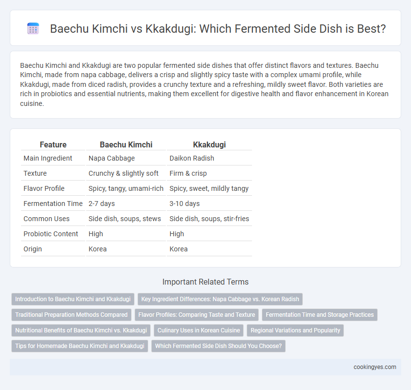 Baechu Kimchi vs Kkakdugi: Which Fermented Side Dish is Best?