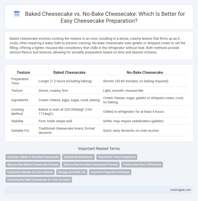 Baked Cheesecake vs. No-Bake Cheesecake: Which Is Better for Easy Cheesecake Preparation?