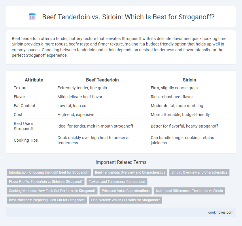 Beef Tenderloin vs. Sirloin: Which Is Best for Stroganoff?