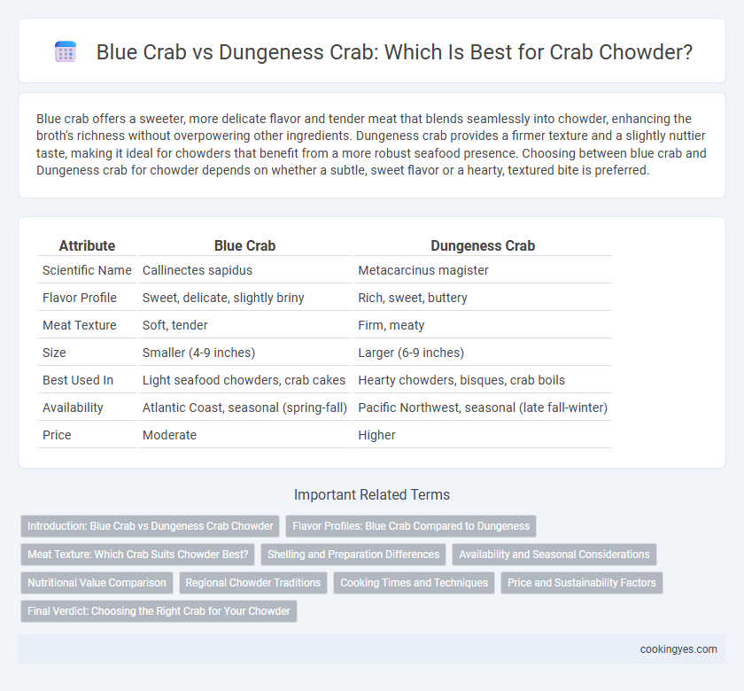 Blue Crab vs Dungeness Crab: Which Is Best for Crab Chowder?