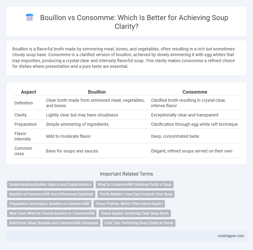 Bouillon vs Consomme: Which Is Better for Achieving Soup Clarity?