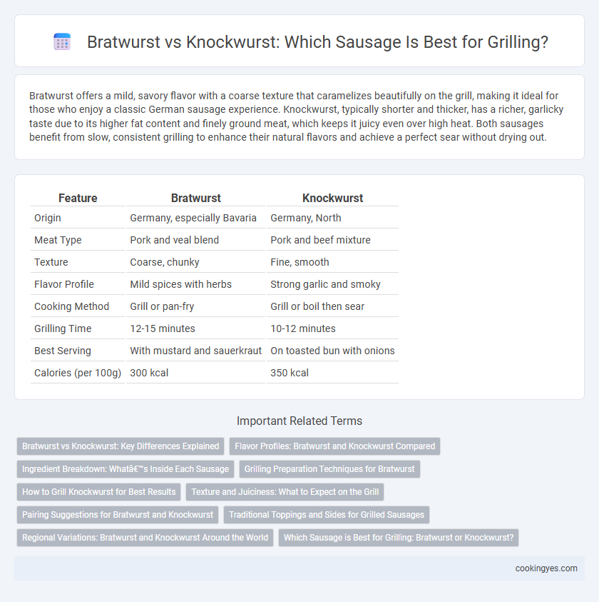 Bratwurst vs Knockwurst: Which Sausage Is Best for Grilling?