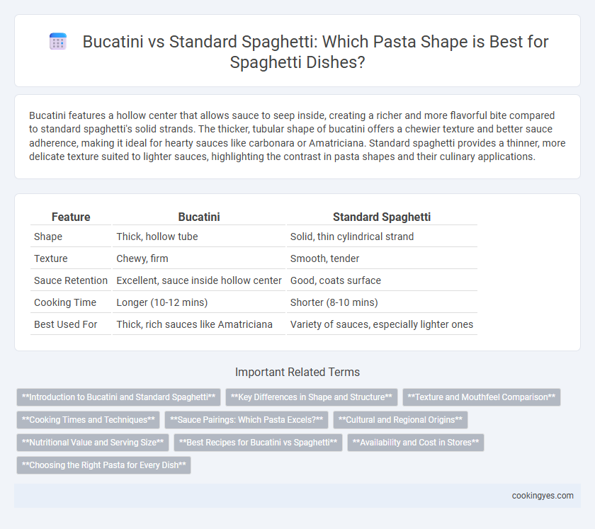 Bucatini vs Standard Spaghetti: Which Pasta Shape is Best for Spaghetti Dishes?