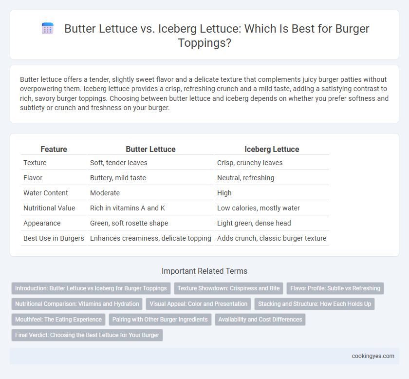 Butter Lettuce vs. Iceberg Lettuce: Which Is Best for Burger Toppings?