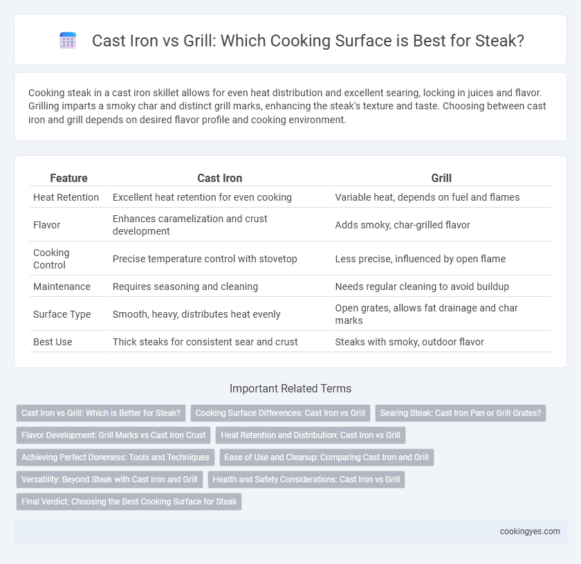 Cast Iron vs Grill: Which Cooking Surface is Best for Steak?